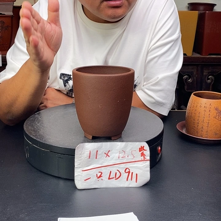 紫砂花盆货号一只LD911