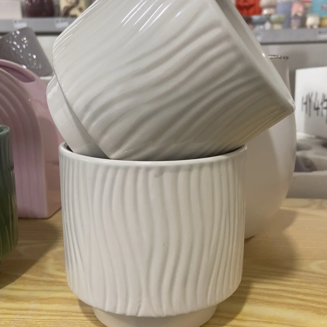 红陶高温陶瓷花盆