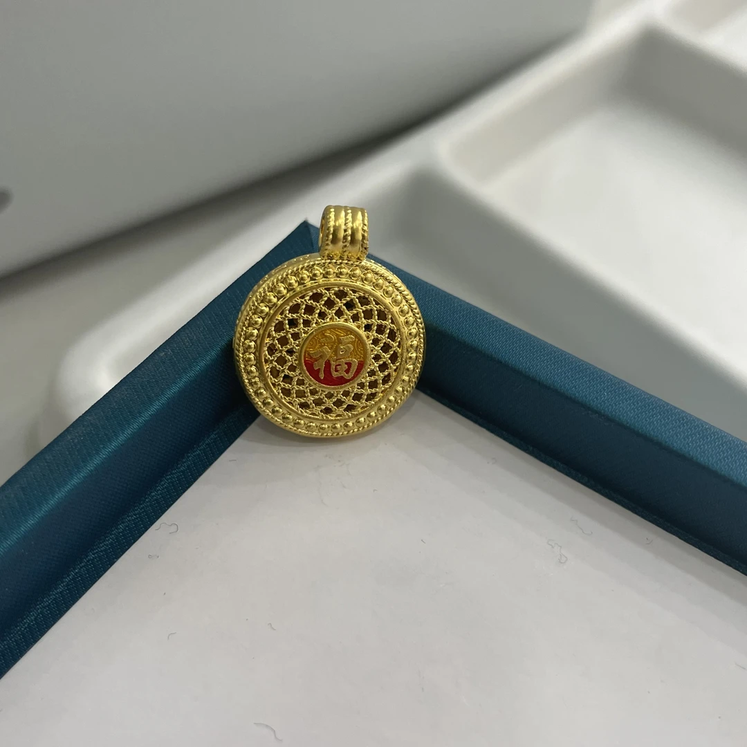 【莹莹专享】足金999 八宝罗盘  ZP 0.83  纳金添福