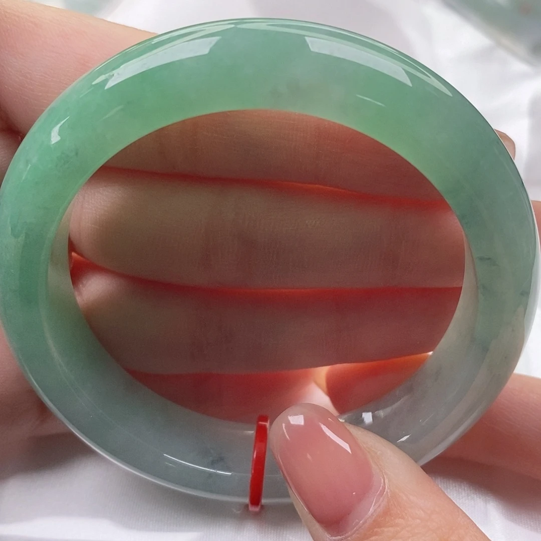 翡翠未镶嵌手镯缅甸天然A货翡翠 54