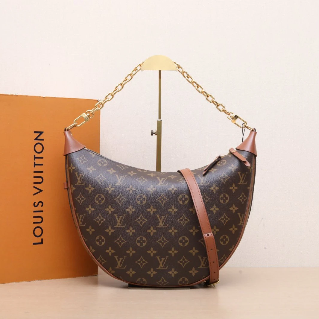 99新 LouisVuitton/路易威登 【娇】活动大豌豆月亮包PVC芯片766854