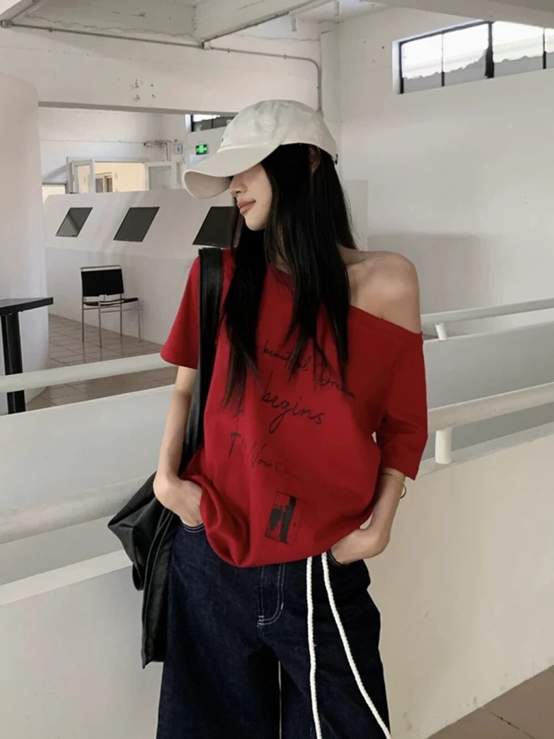 【ShuY】以直播间为准！百搭短袖T恤上衣小衫设计感