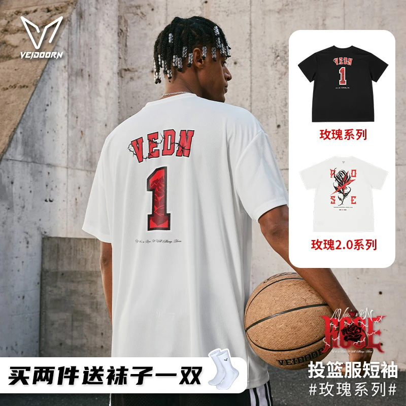 【星街站联名维动限定产品】维动ROSE系列短袖潮流美式运动宽松圆