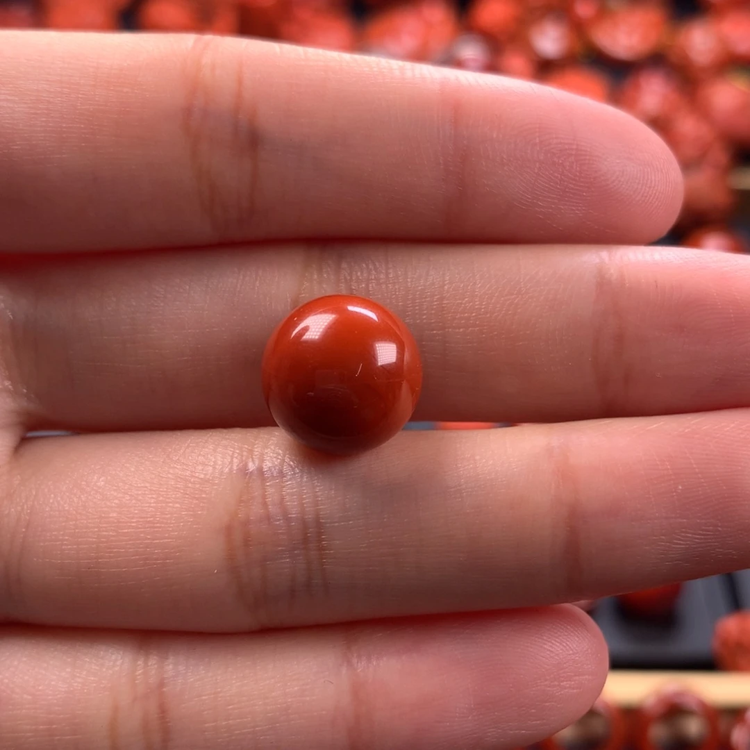 未镶嵌圆珠12.5mm南红玛瑙
