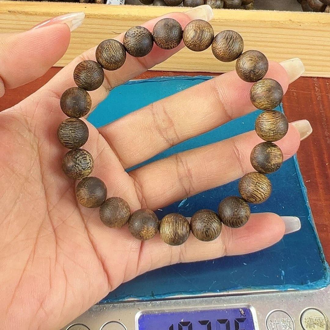 沉香沉香碎屑卡10圆珠单圈9g陆河