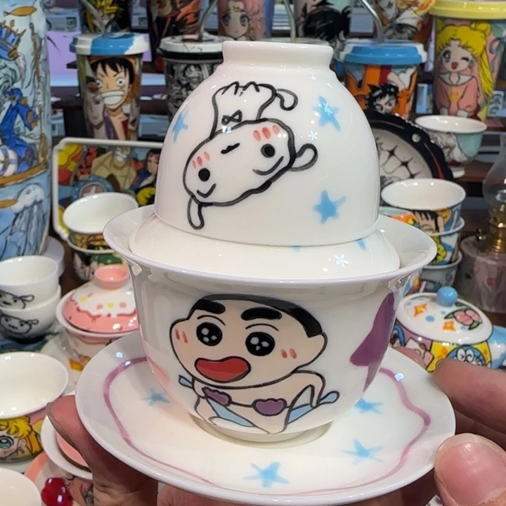 手绘动漫高温釉下彩手绘陶瓷