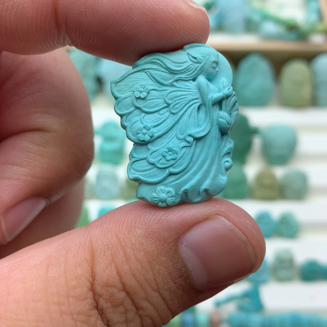 未镶嵌绿松石珠宝奇石