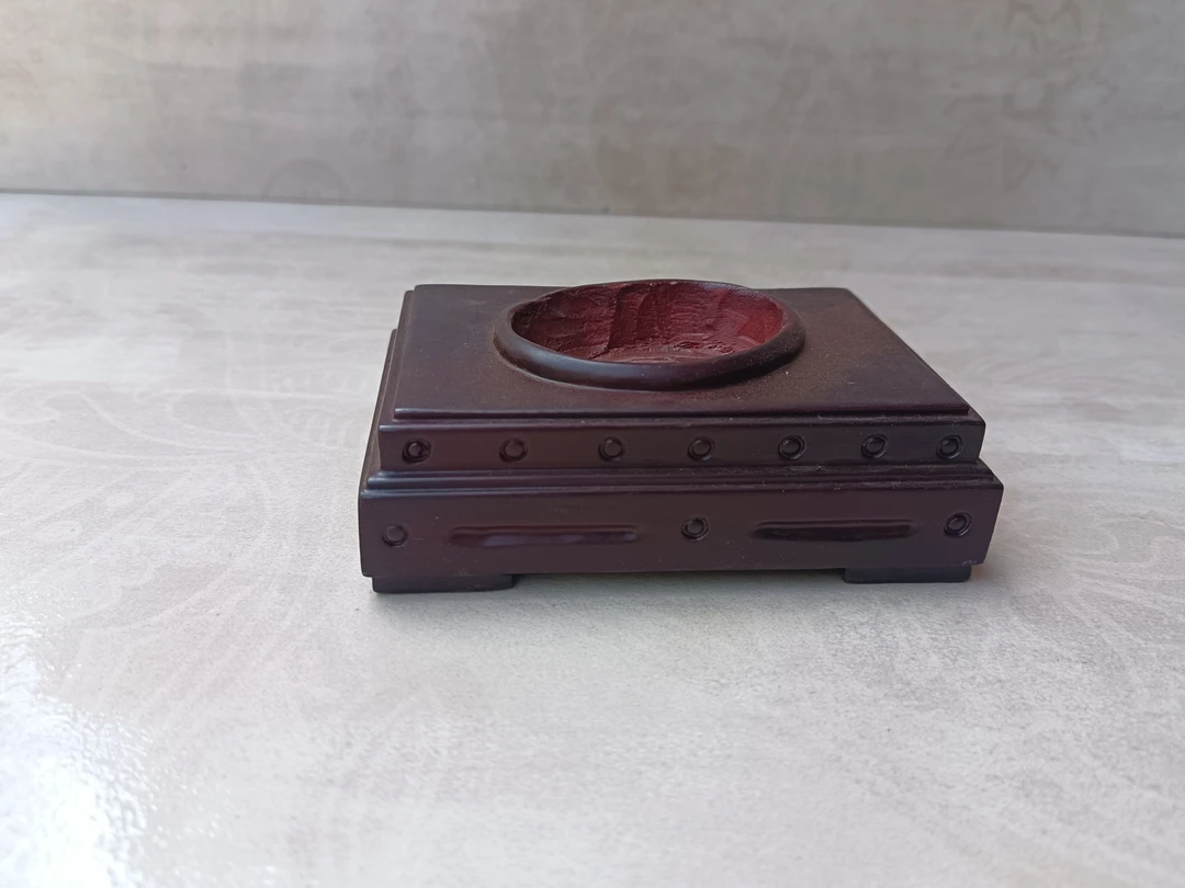 实木底座奇石底座戈壁石底座沙漠漆石头底座免挖槽