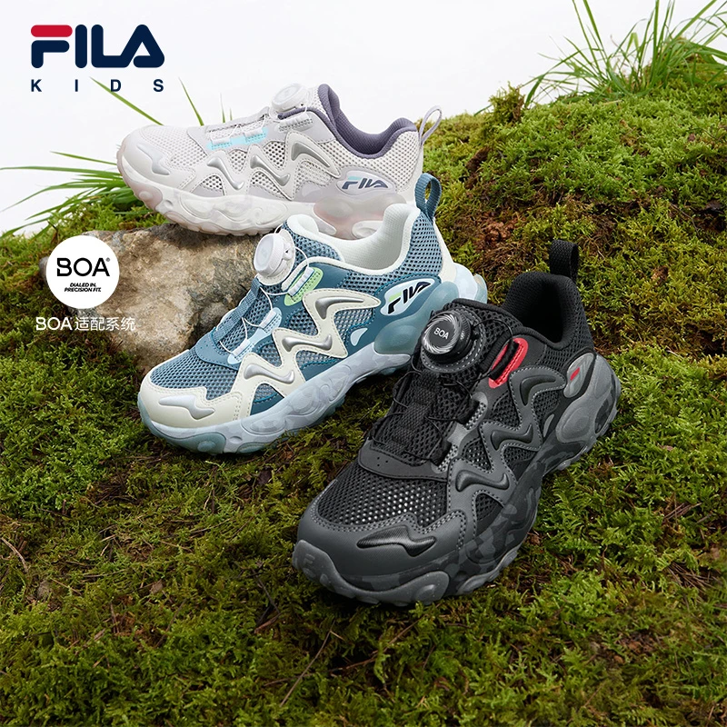 【抗菌除臭】FILA斐乐儿童2025夏季中大童时尚舒适户外鞋K15B522502