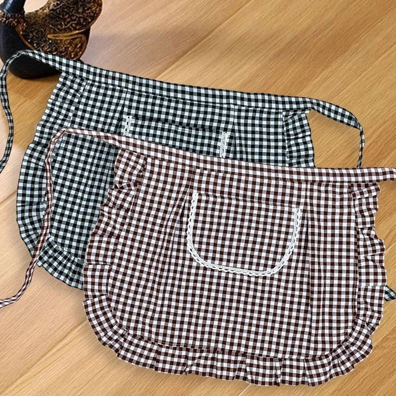 洋气家用围腰防污半截透气厨房工作服做饭新款时尚棉布kgz