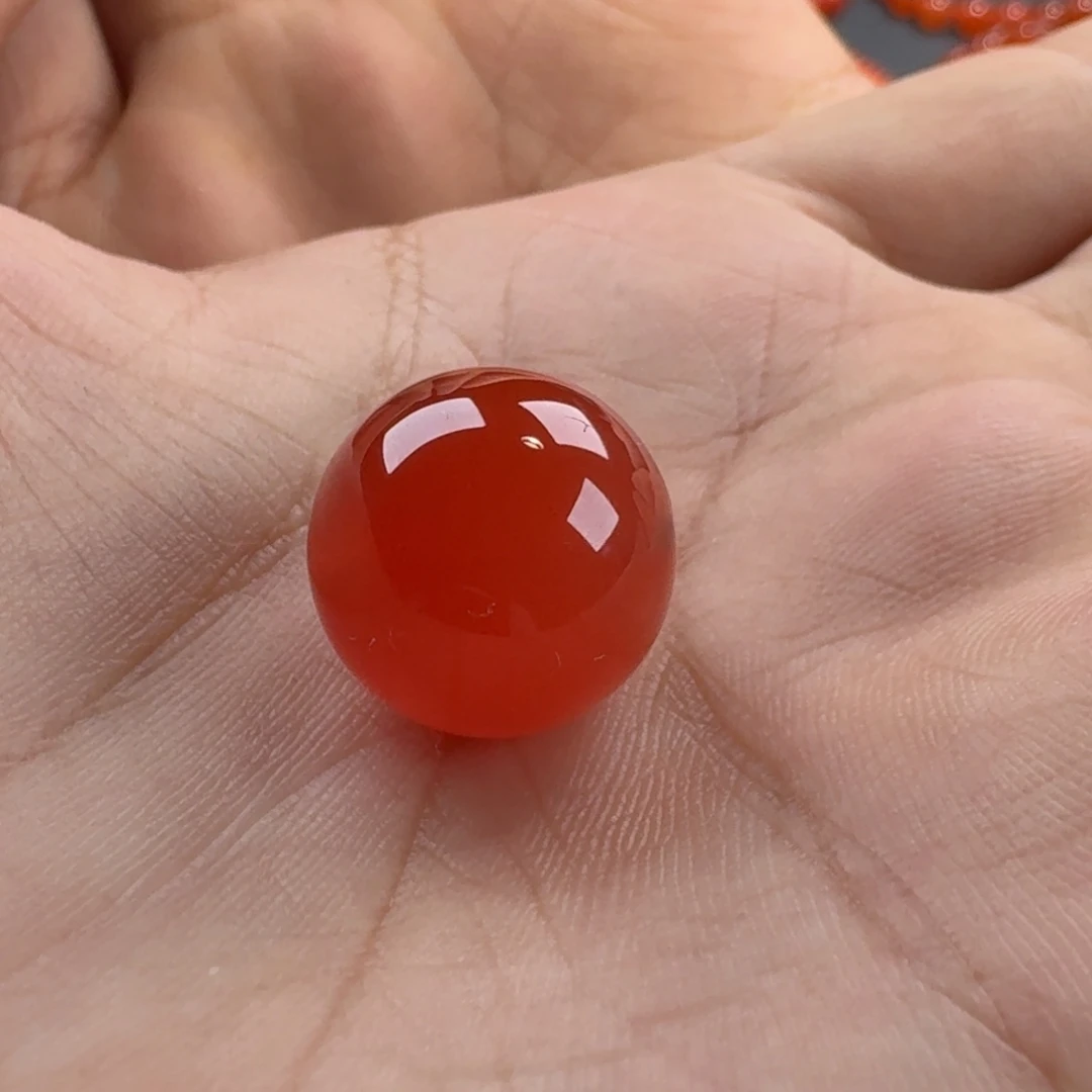 南红玛瑙未镶嵌圆珠15.3