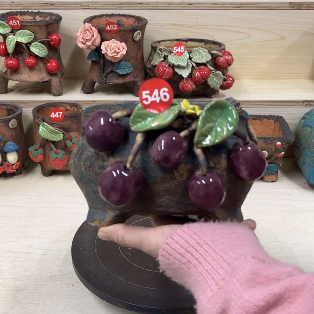 【闪购商品】紫砂花盆546号内口14外高11
