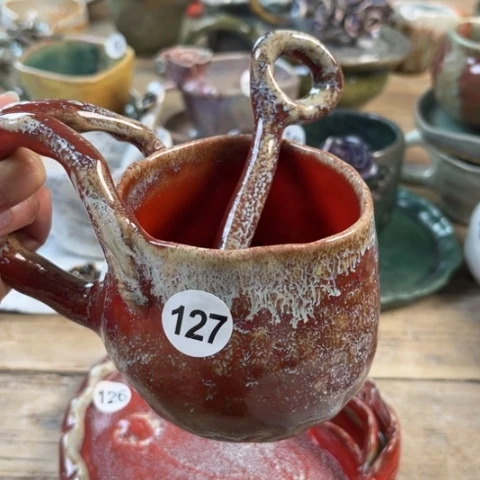 盘蓝**?熠樹日式手捏餐具茶具