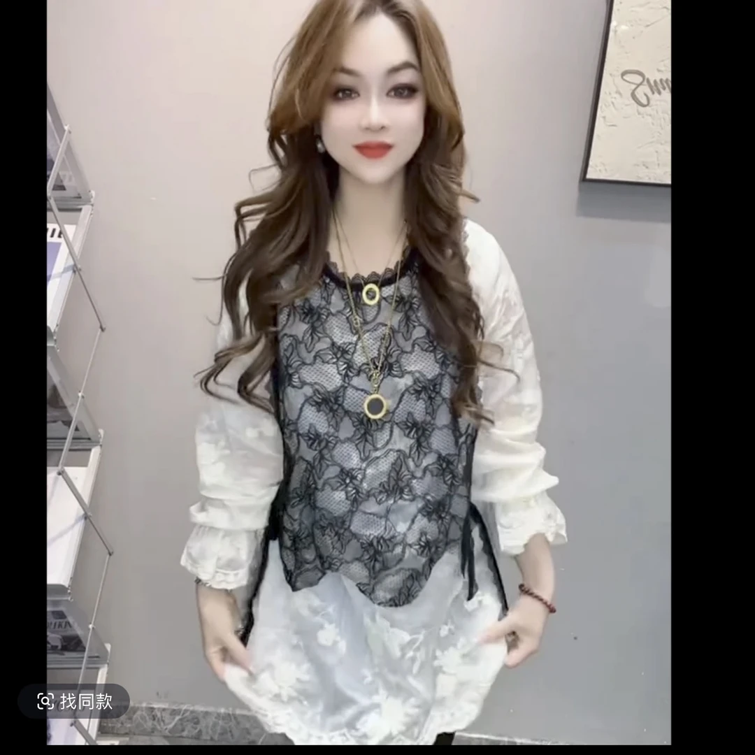 衬衫拼接洋气复古背心小众秋季时尚套装时尚小香风春季