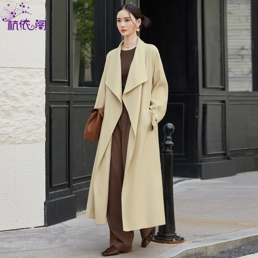 长款风衣外套女2025秋季新款高级感气质韩版休闲高端大气英伦大衣