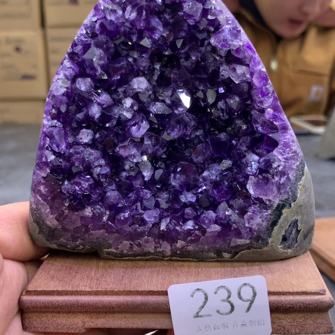 水晶摆件未镶嵌紫晶239