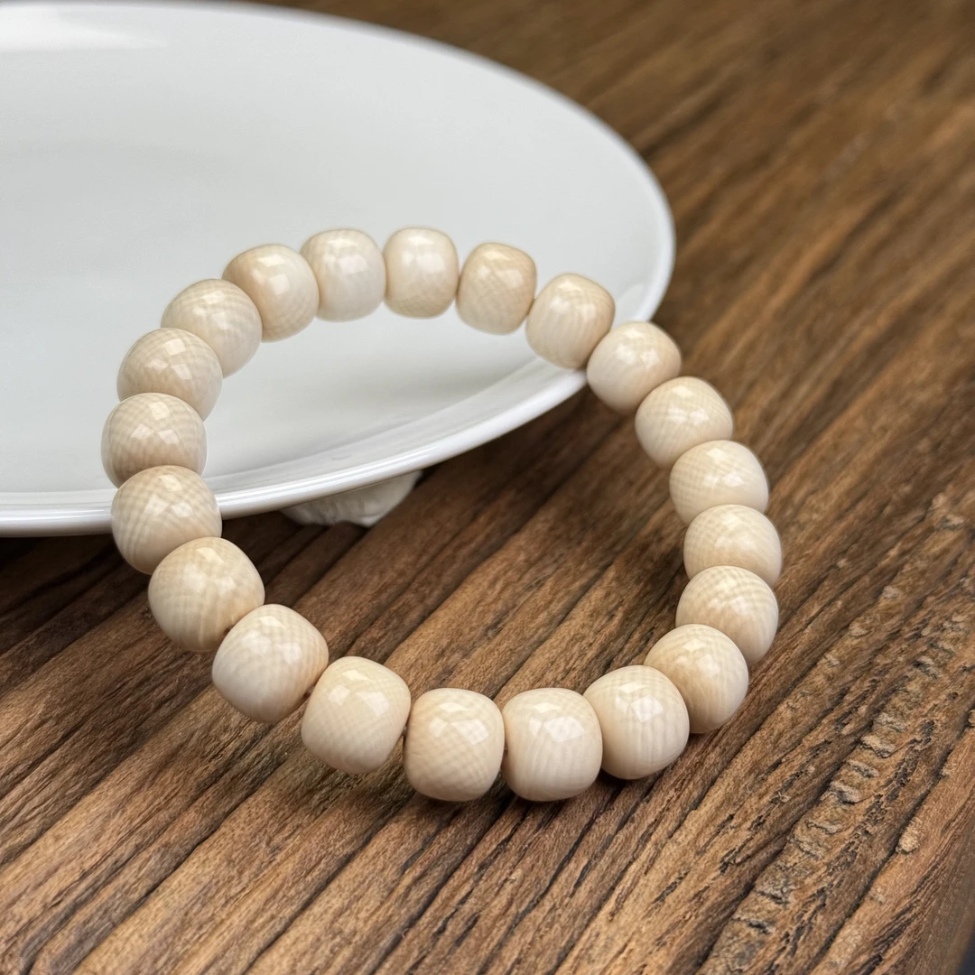 H1115天然猛犸牙 老型手串10.1x8.7mm19.4克支持鉴定 假一罚四