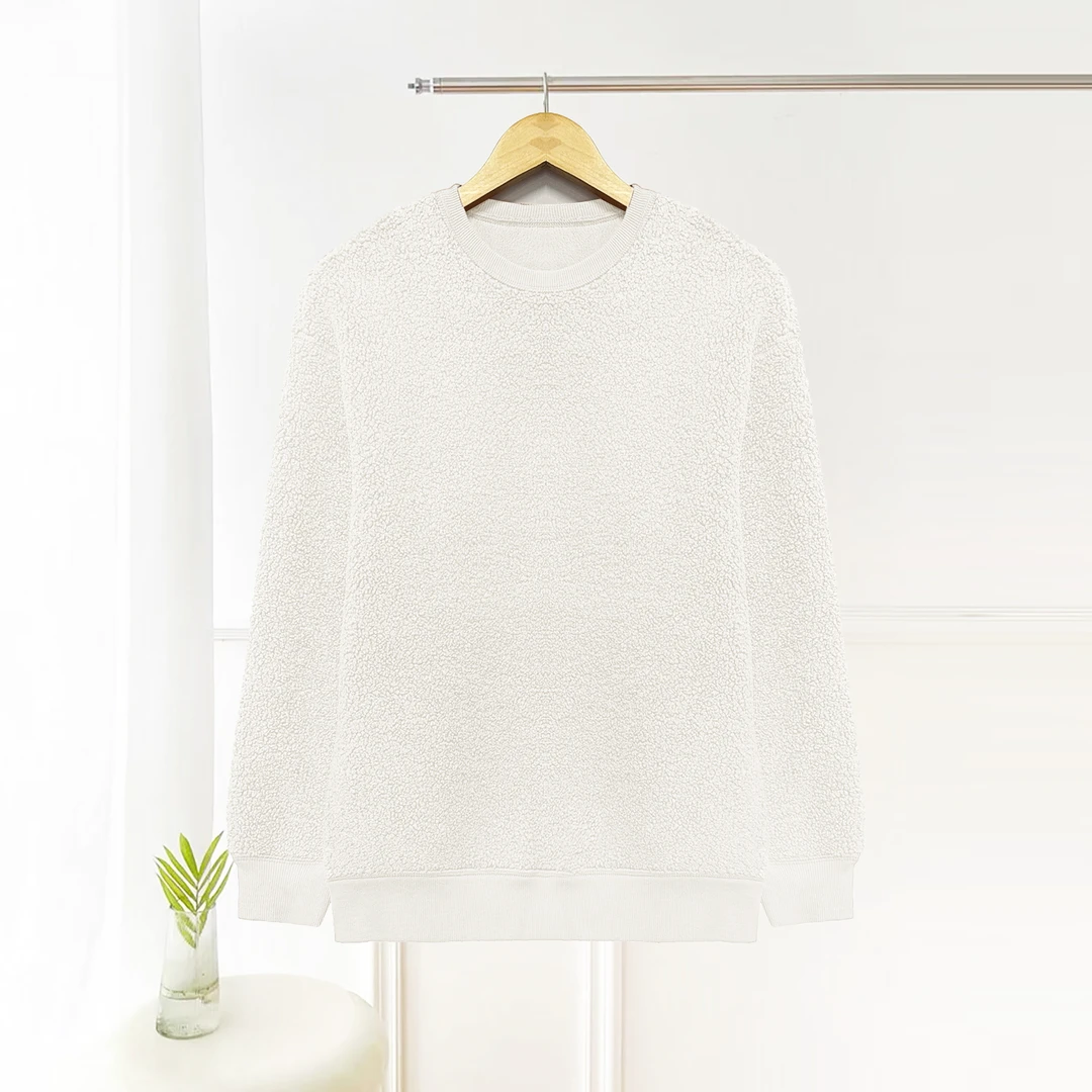 新品上新！女士圆领套头休闲毛绒卫衣H298