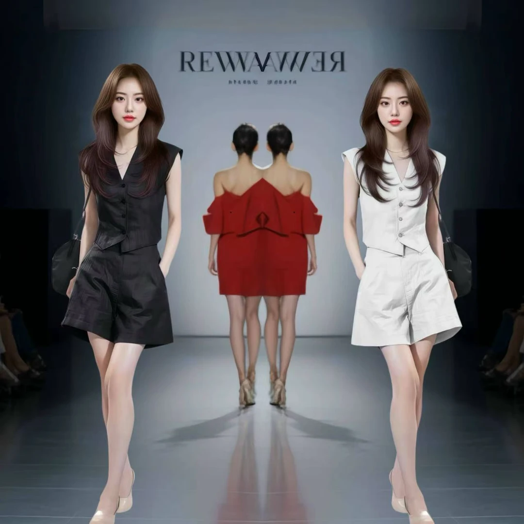 夏装搭配一整套盐系小香风时尚洋气穿搭小个子显高显瘦遮肉两件套