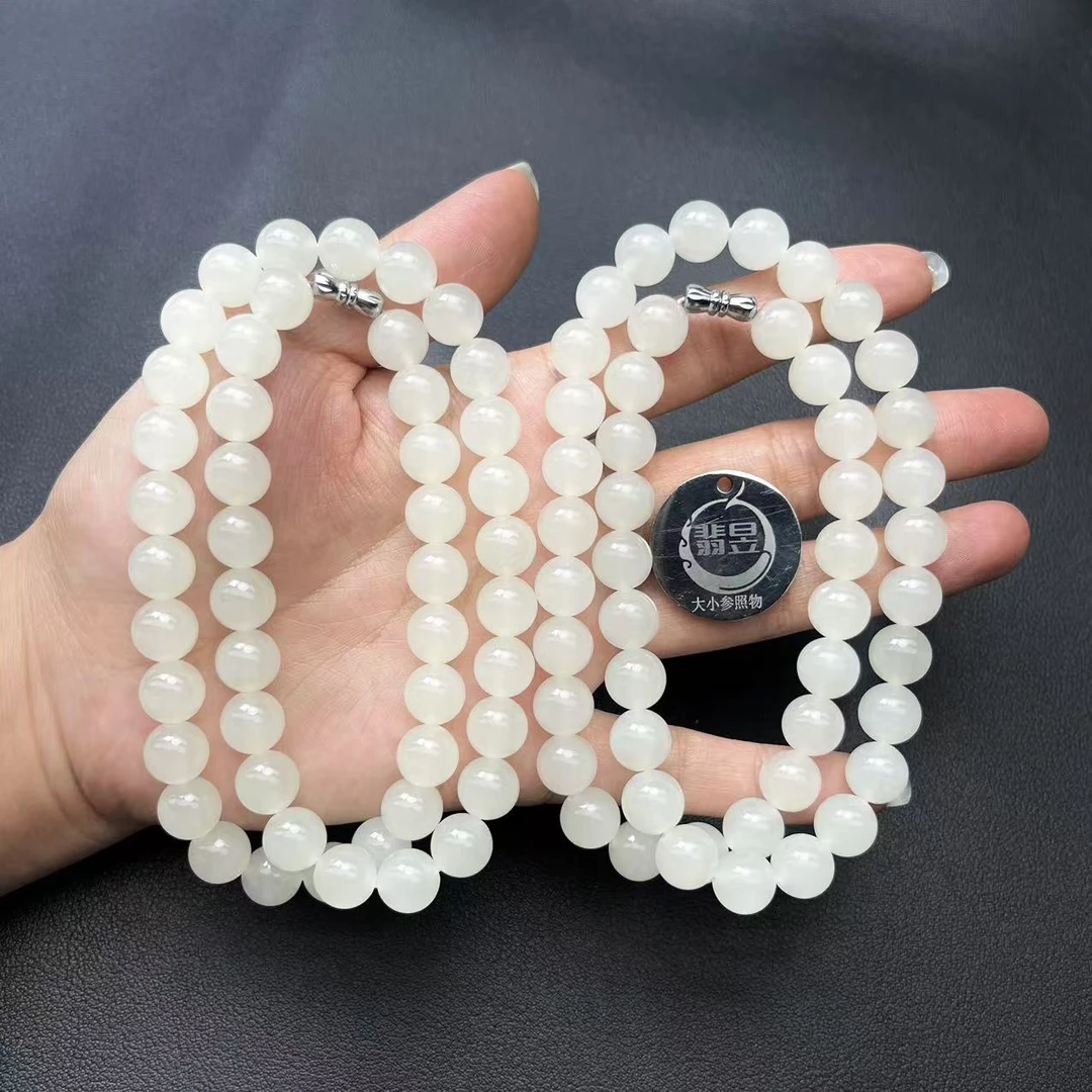 翡昱-N3-13172-和田玉珠链颈饰/约9+/约48颗-多样性发其一C