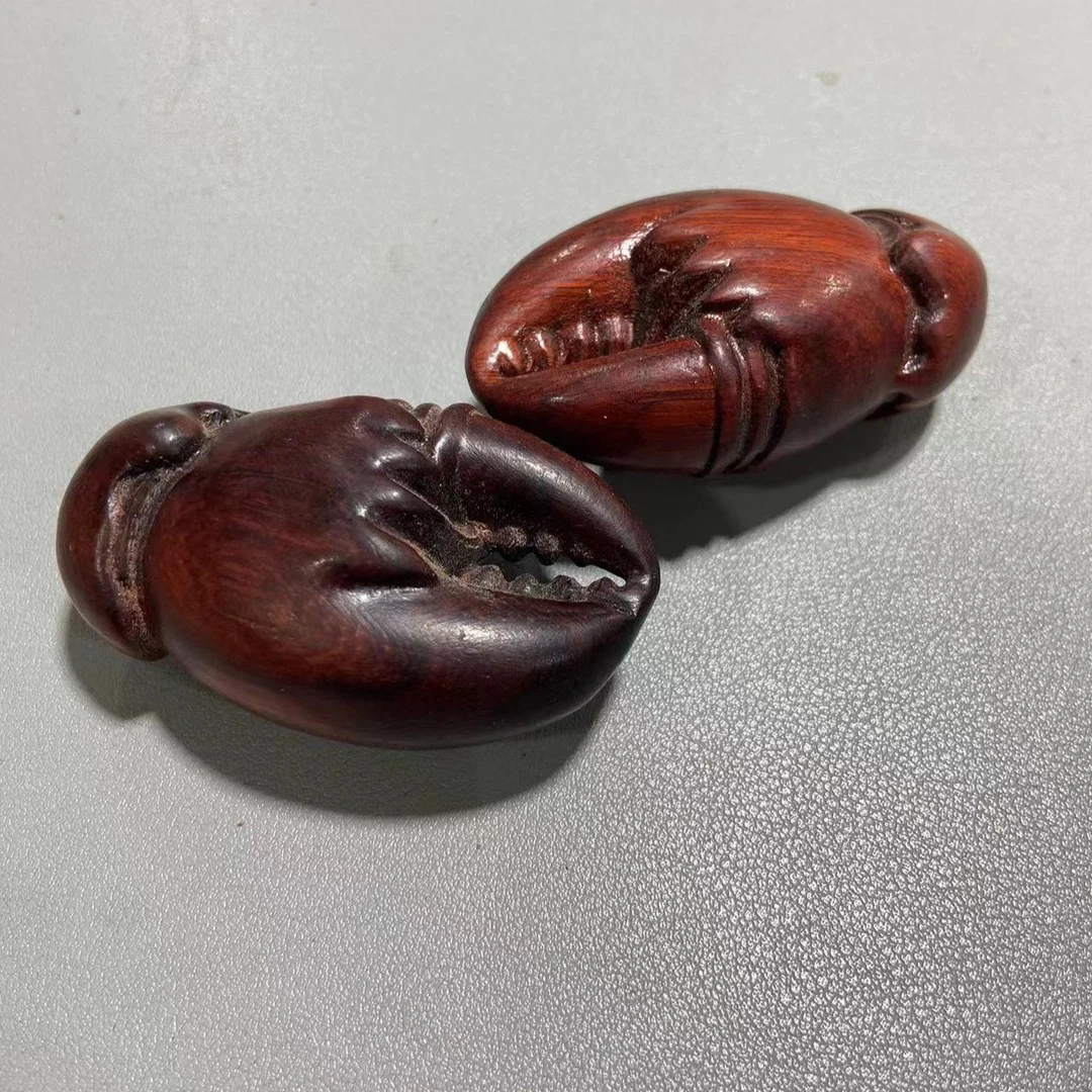 B87紫檀手把件 手里有钳单个（底色多样，发货发其一）