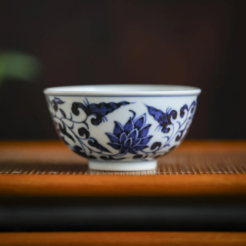 【老王】缠枝莲-翁宿-小单杯-90ml（翁宿瑕S0149）