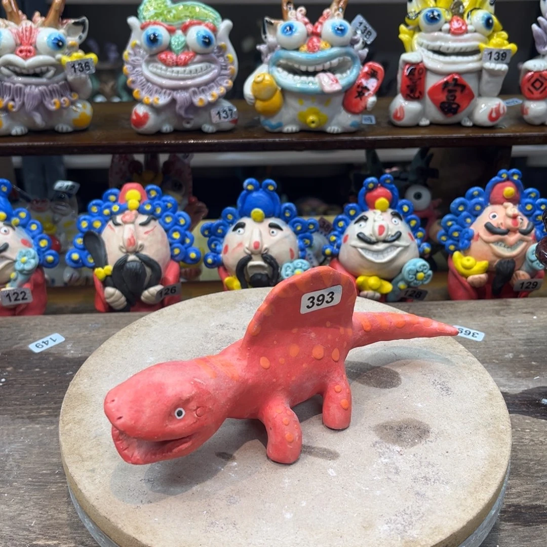 陶瓷纯手工抽象陶瓷摆件393