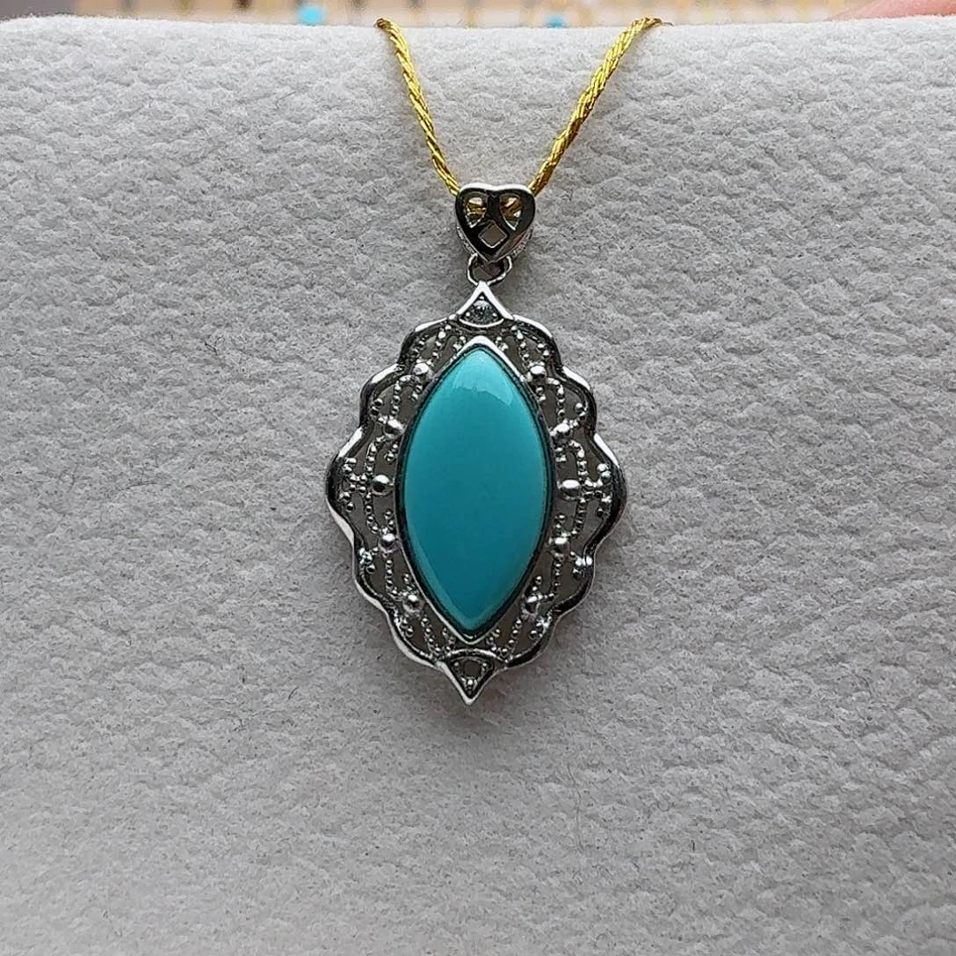 绿松石配饰银S925镶嵌