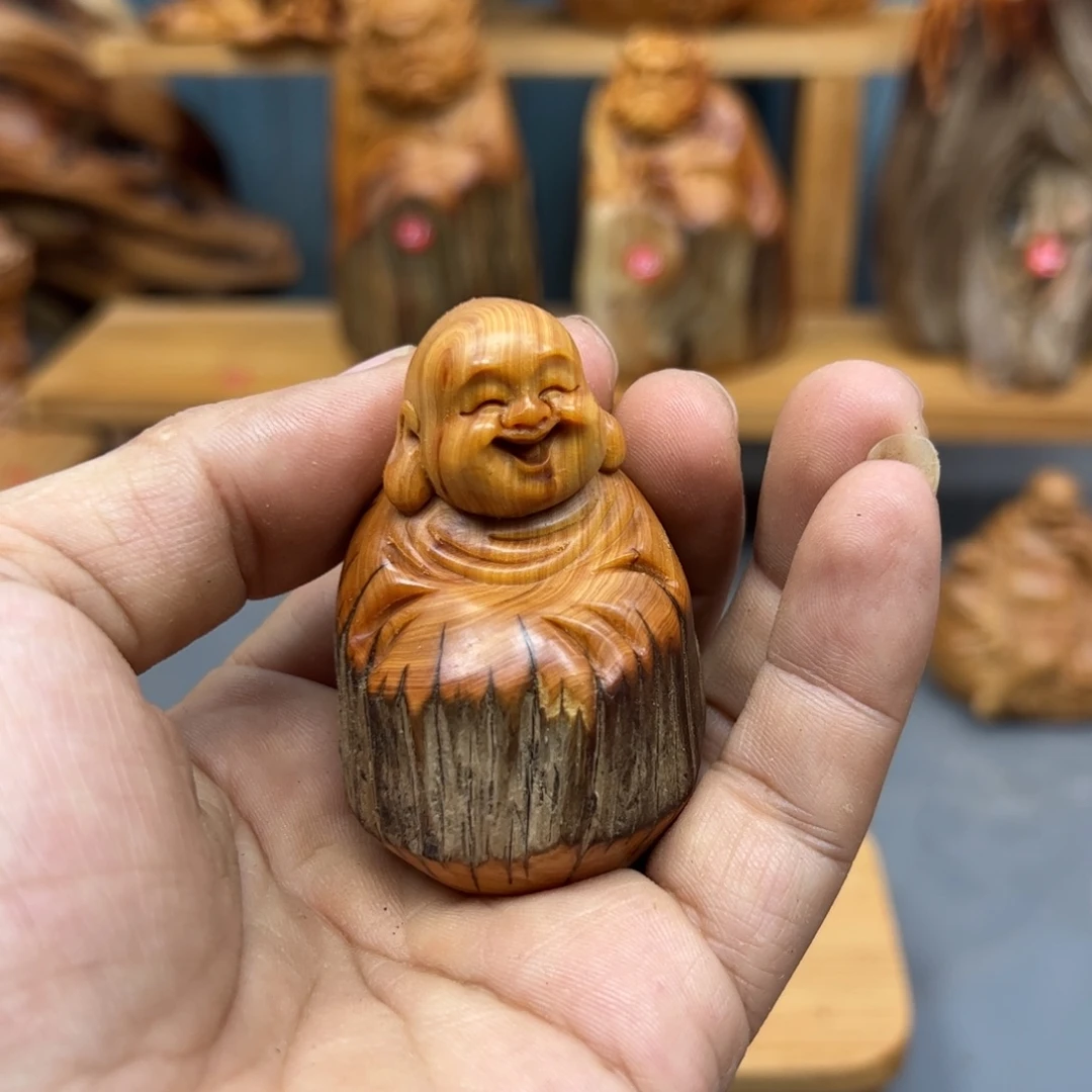 大***门木崖柏木摆件手把件