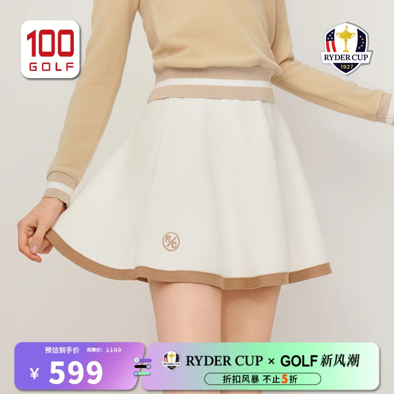 RYDER CUP莱德杯高尔夫短裙女时尚复古百搭运动百褶裙RF232DZ163