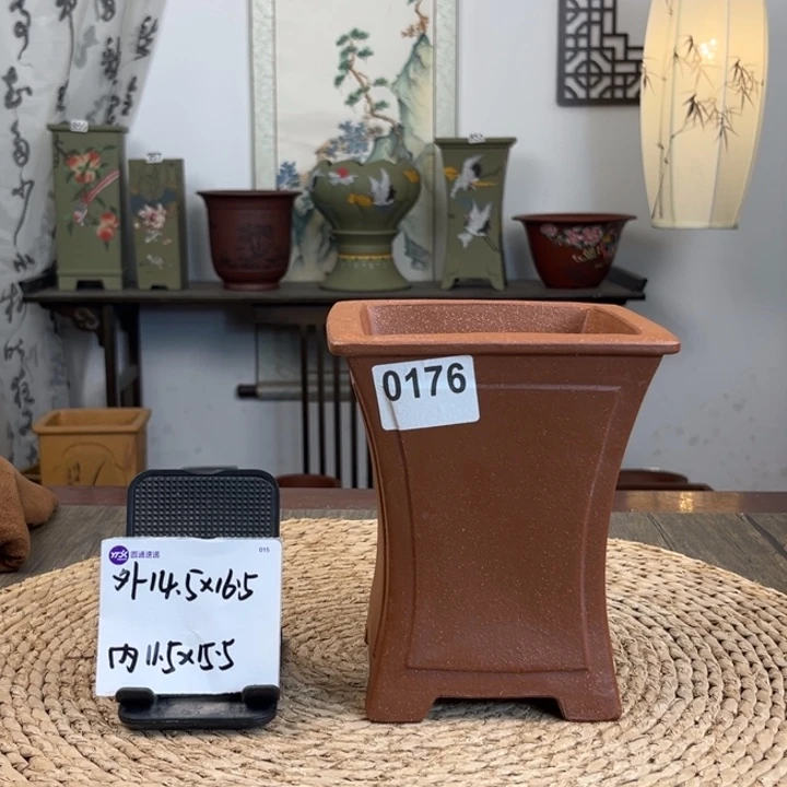 紫砂花盆快**旅微瑕3只打包0176