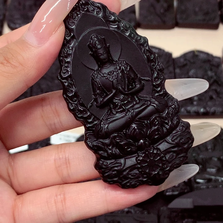 天然a货钢琴黑挂件