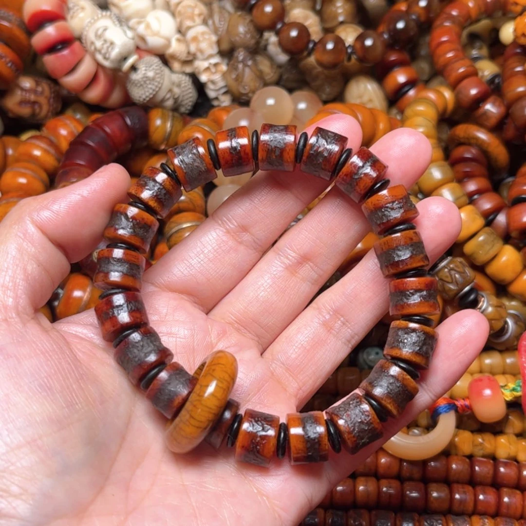 【闪购商品】牛骨手串/手链牛骨红直切12×20颗