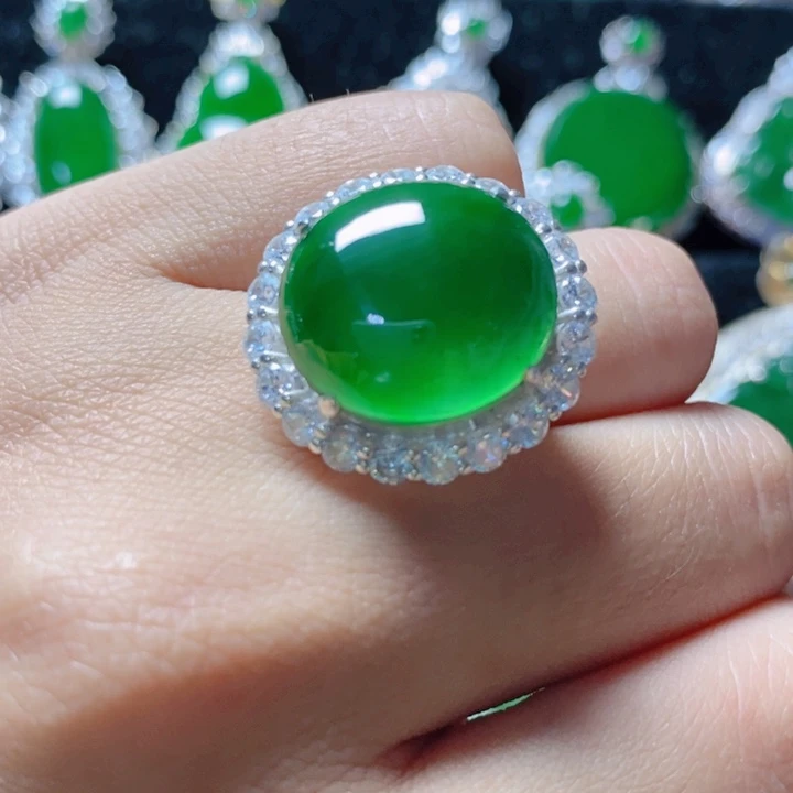 翡翠颈饰银S925镶嵌