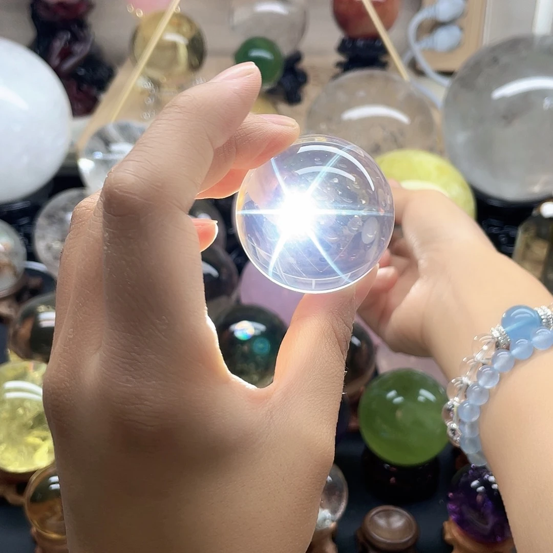 水晶珠宝半成品未镶嵌冰粉卡4.3六芒星