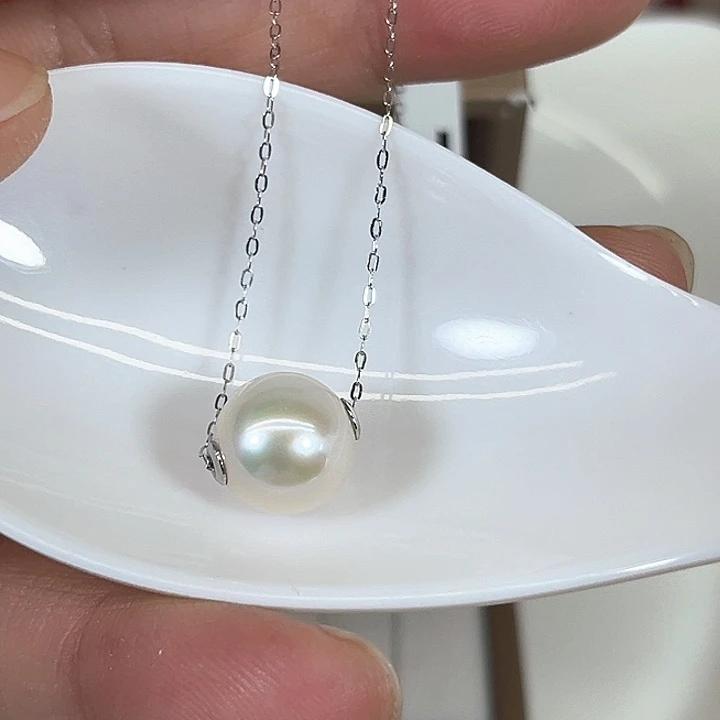 淡水珍珠银S925镶嵌颈饰