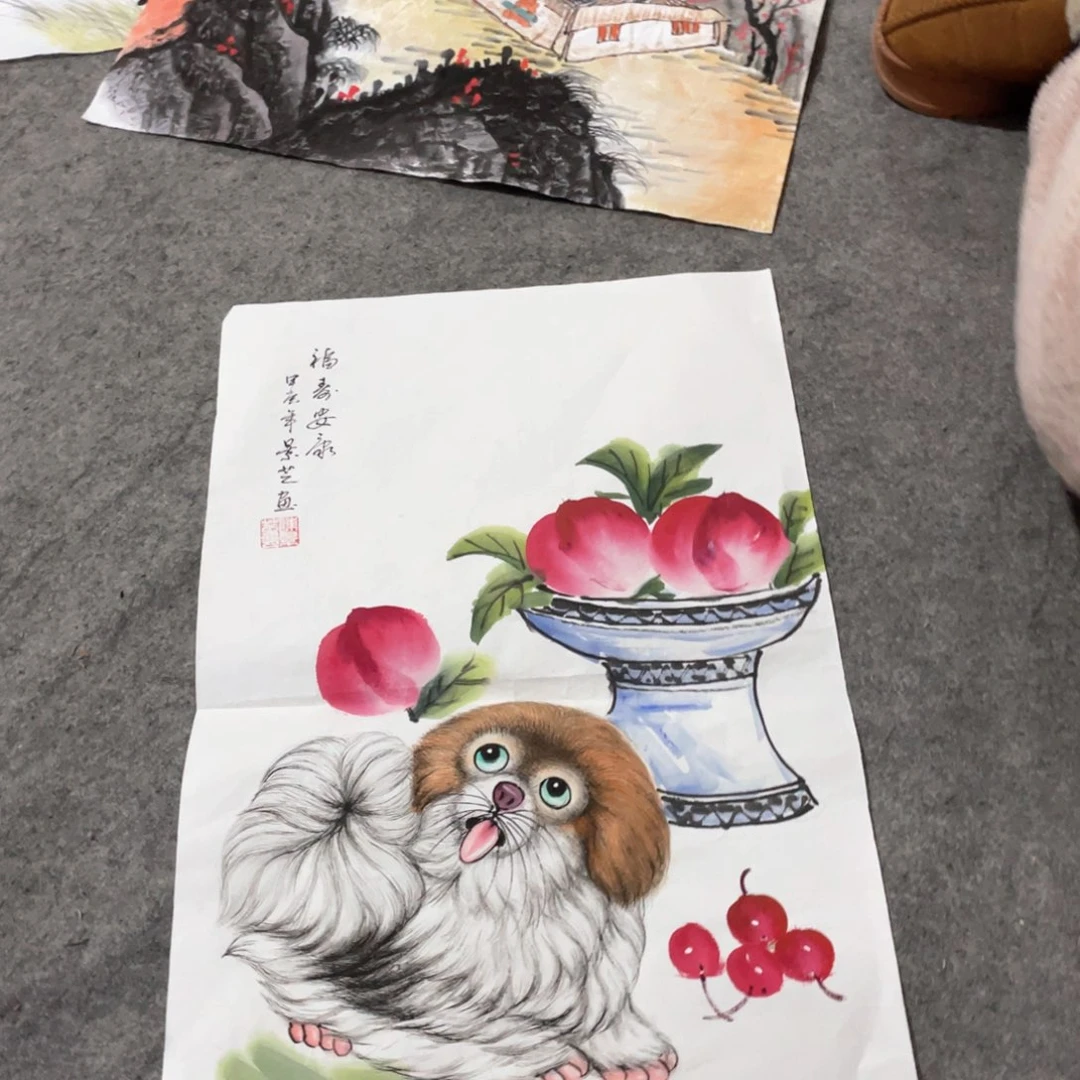 国画国画作品画心一张