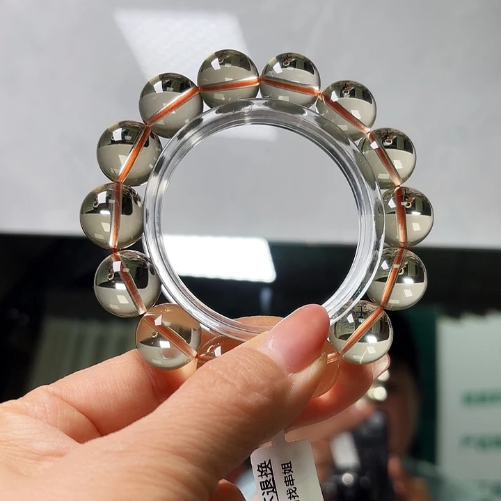 未镶嵌手串水晶天然的黄水晶15m m