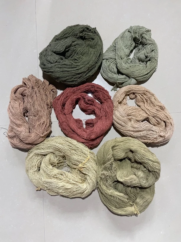 老染坊桑蚕丝手捻线 手捻丝绵线 一斤价 个别有轻微氧化