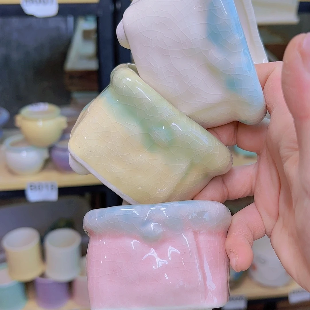 红陶陶瓷花盆当场满12包邮