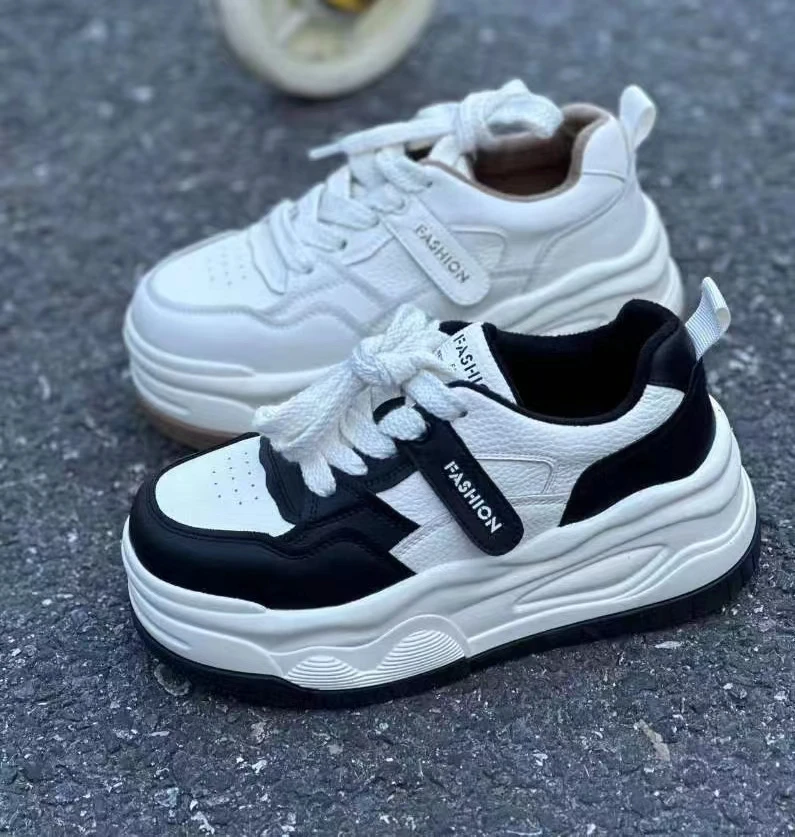 春秋时尚百搭潮流厚底ins网红秋季小白鞋休闲鞋2025