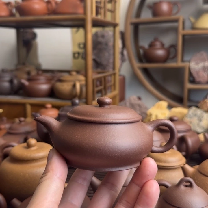紫砂茶壶明炉150cc台西嫩底槽清