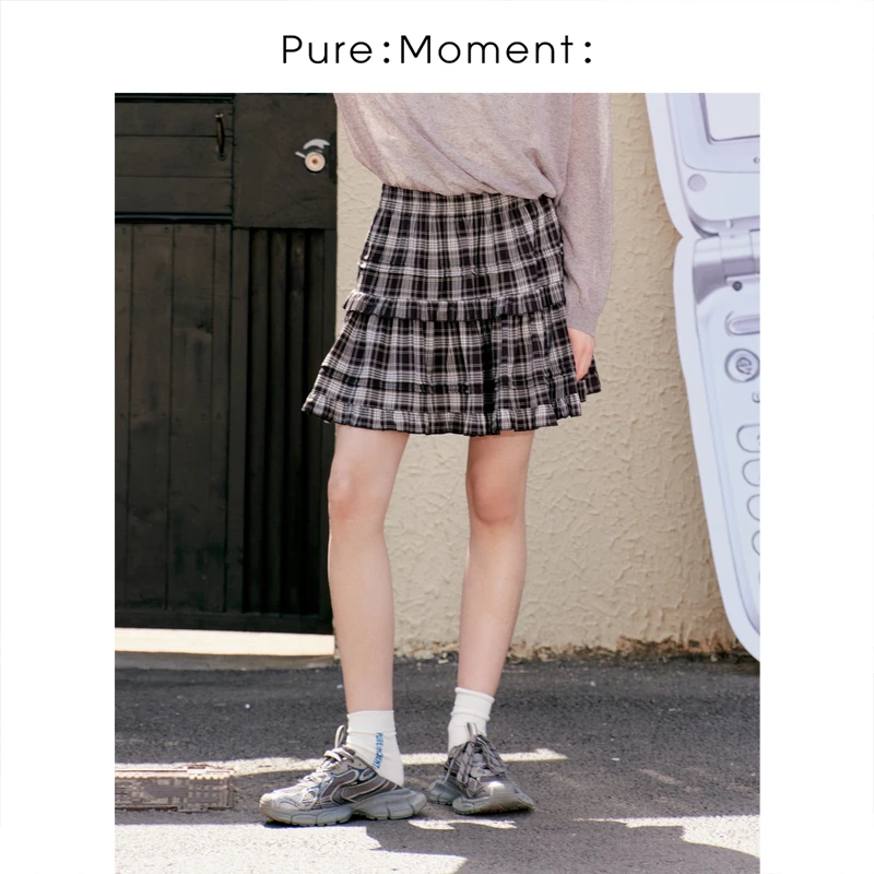 小麦檬Pure:Moment:25夏季新款蛋糕裙百搭短裙商场同款4G5140861