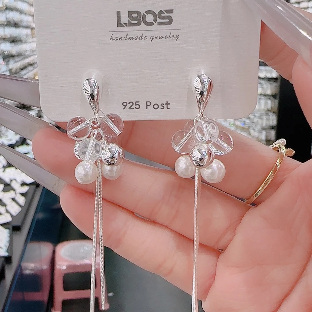 锆石铜合金925银耳环