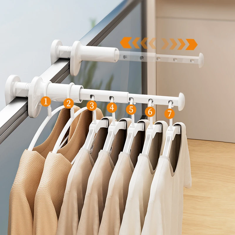 【旅行晾衣架】便携式旅游出差酒店室内折叠挂衣架免打孔伸缩晾晒