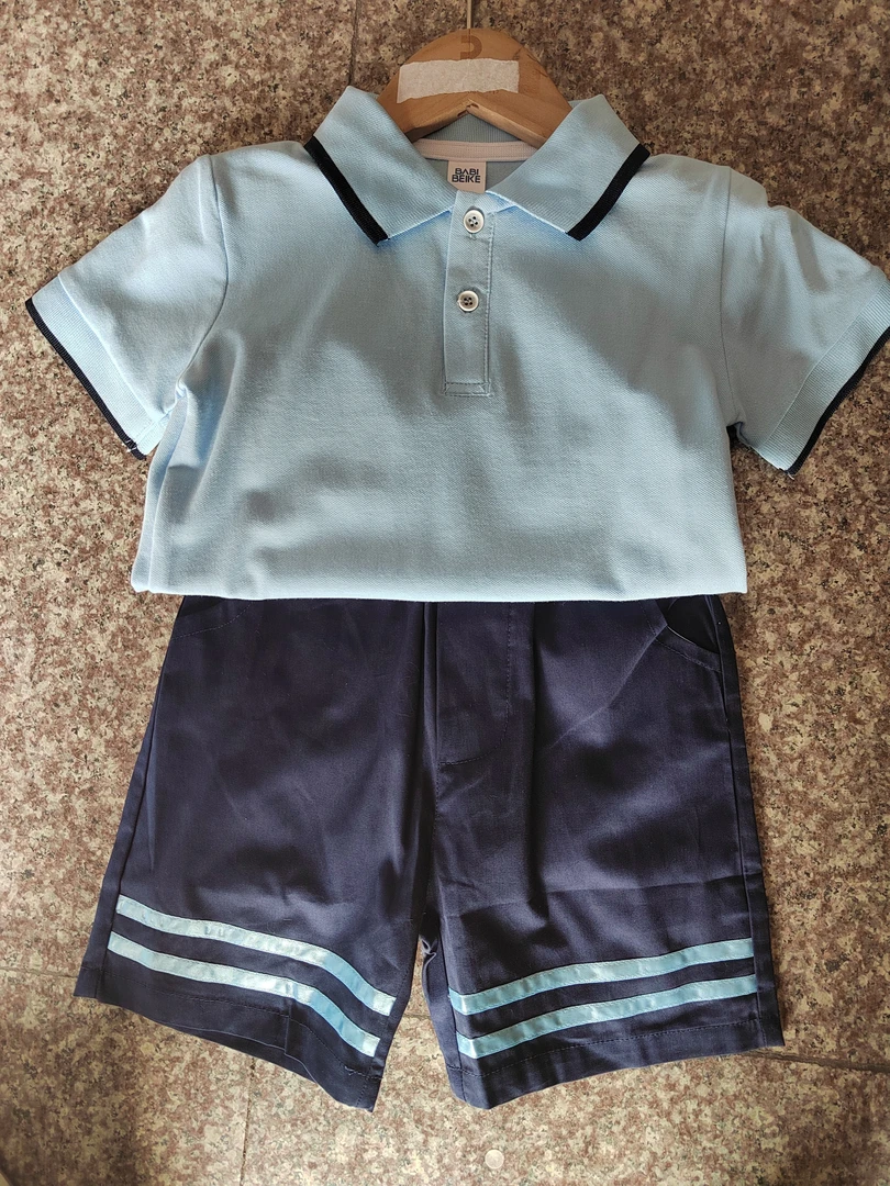 C2下蓝色男宝纯棉套装