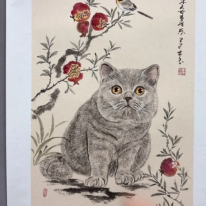 国画亲笔手绘放心去藏