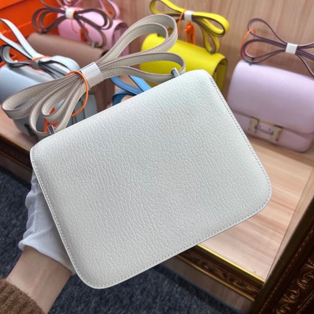 19cm女士包包法羊，epsom皮全手工缝线制作