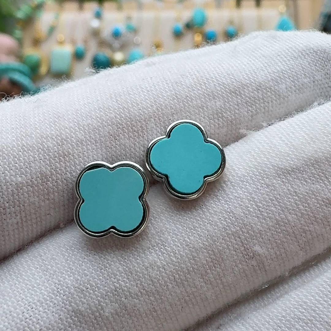 绿松石珠宝奇石银S925镶嵌