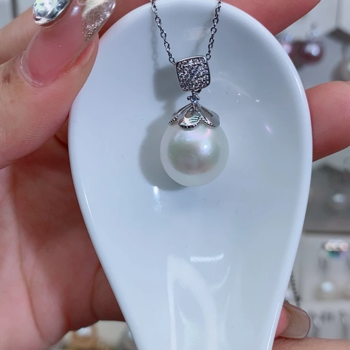 吊坠(赠链)淡水珍珠银S925镶嵌